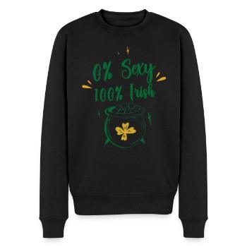 0% Sexy 100% Irlandais Irlandais - Pull Premium bio Homme - noir - Devant - Nico (187cm)
