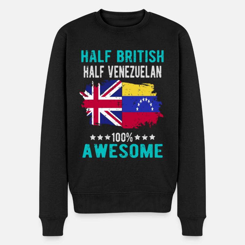 Moitié britannique moitié vénézuélien - Pull Premium bio Homme - noir
