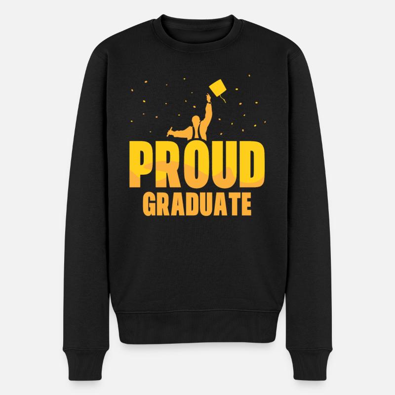Stolzer Absolvent Graduiertenfest Graduierte - Männer Premium Bio Pullover - Schwarz