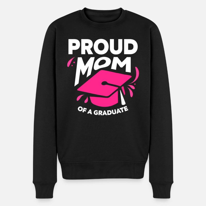 Stolze Mutter Einer Absolventin Absolvent - Männer Premium Bio Pullover - Schwarz