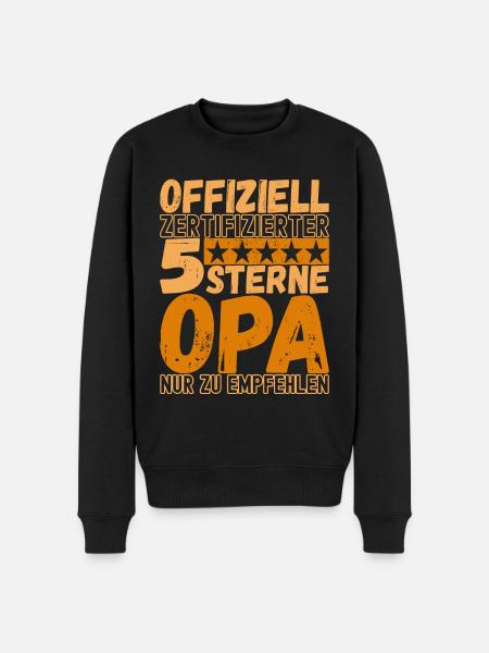 Opa Großvater - Männer Premium Bio Pullover - Schwarz