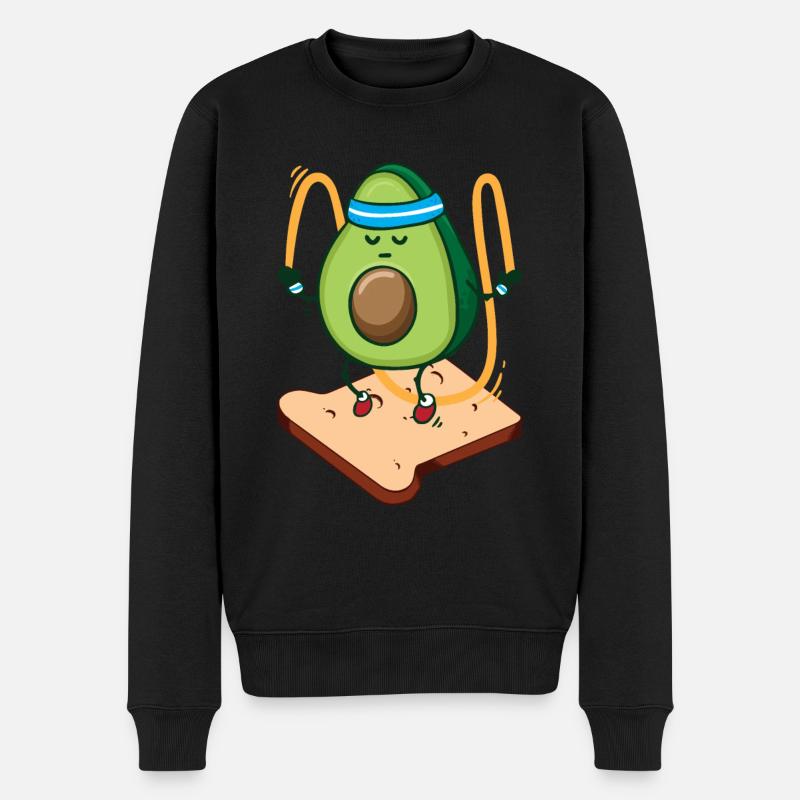 Avocado Toast - Männer Premium Bio Pullover - Schwarz