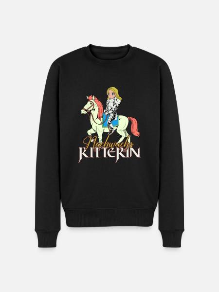 Ritter Mädchen - Nachwuchs Ritterin - Männer Premium Bio Pullover - Schwarz