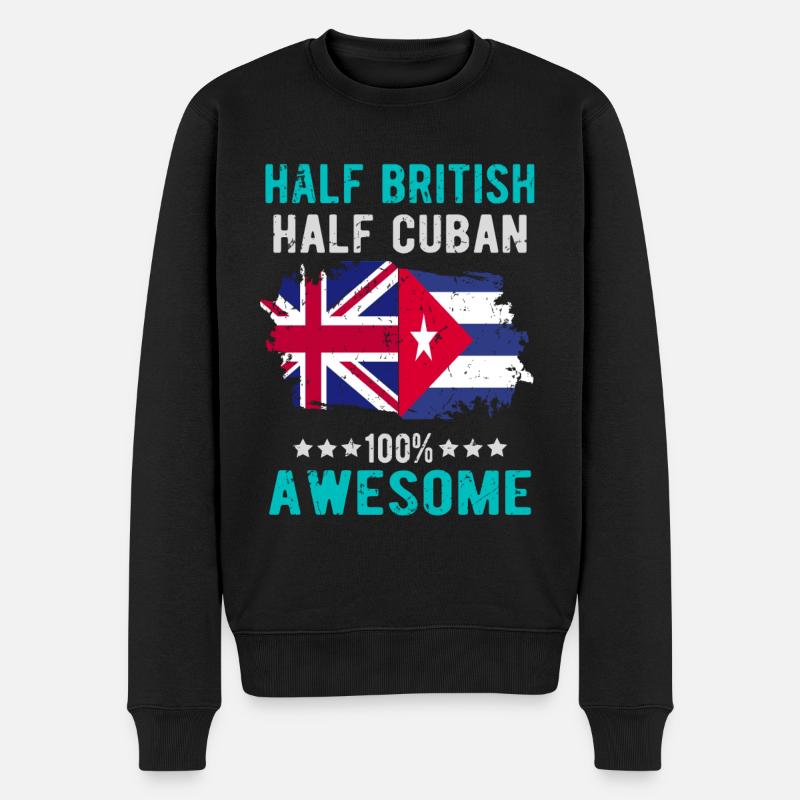 Moitié britannique moitié cubain - Pull Premium bio Homme - noir