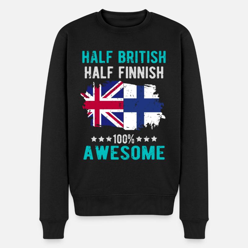 Moitié britannique moitié finlandais - Pull Premium bio Homme - noir