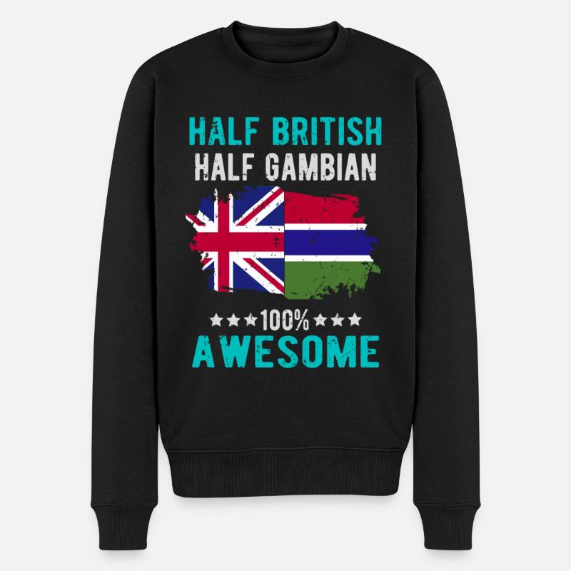 Moitié britannique moitié gambien - Pull Premium bio Homme - noir