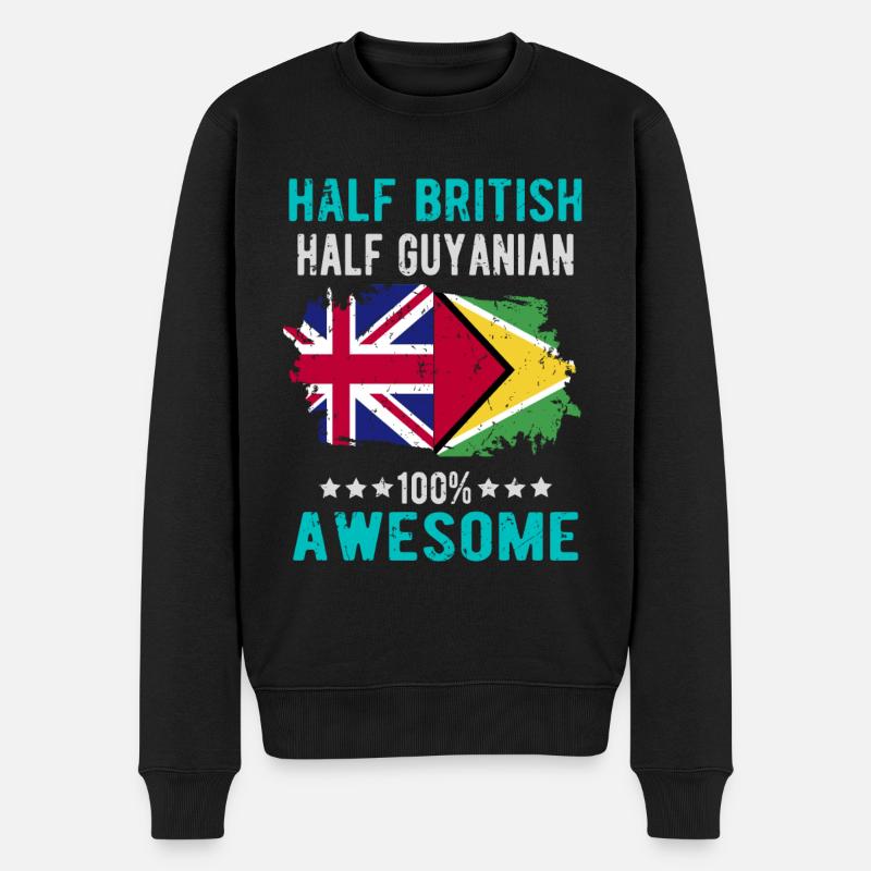 Moitié britannique moitié guyanais - Pull Premium bio Homme - noir