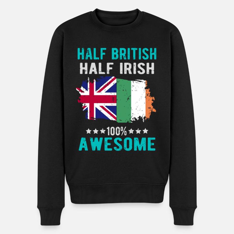 Moitié britannique moitié irlandais - Pull Premium bio Homme - noir