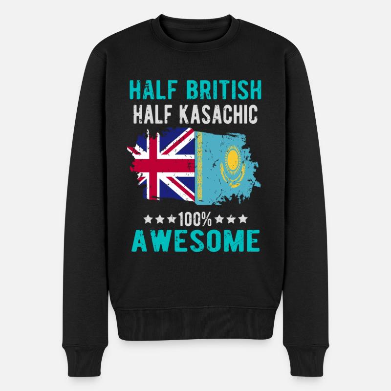 Moitié britannique moitié kazakh - Pull Premium bio Homme - noir