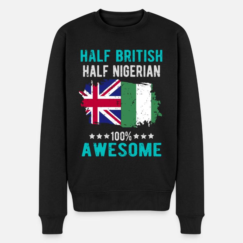 Moitié britannique moitié nigérian - Pull Premium bio Homme - noir