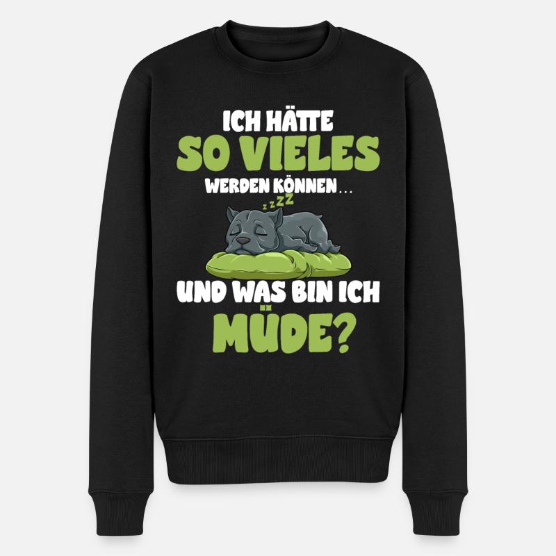 Ich hätte so vieles weden können und was bin ich - Männer Premium Bio Pullover - Schwarz