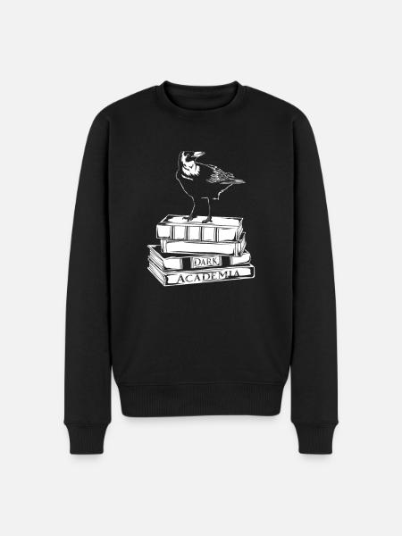 Crow on books - Dark Academia - Men's Premium Organic Jumper - black