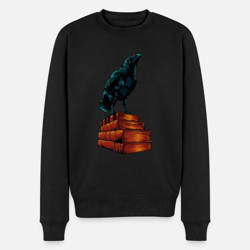 Raven sur les livres - Dark Academia - Pull Premium bio Homme - noir