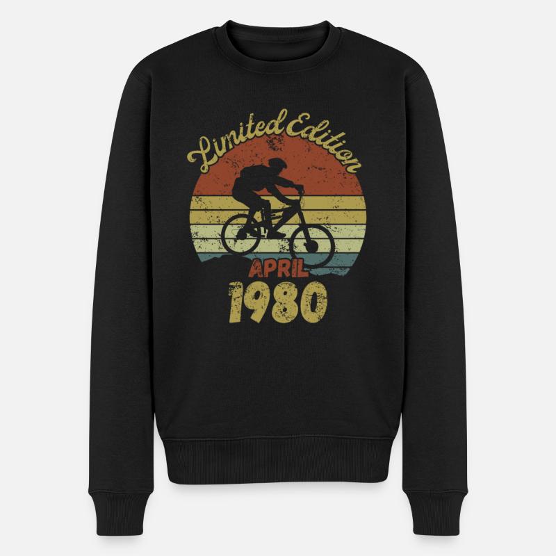 Anniversaire Vélo Vélo Avril 1980 - Pull Premium bio Homme - noir