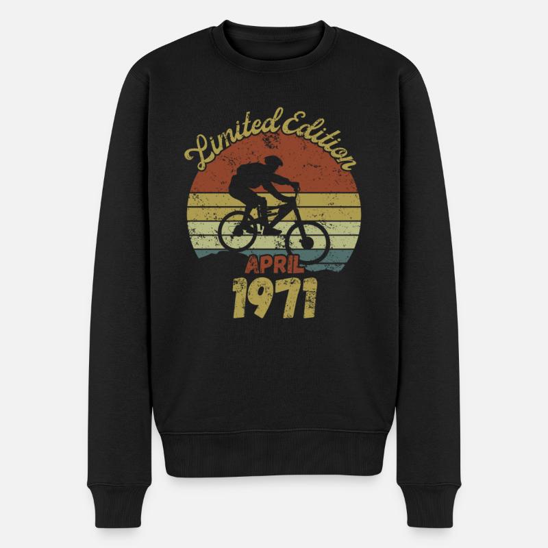 Anniversaire Vélo Vélo Avril 1971 - Pull Premium bio Homme - noir