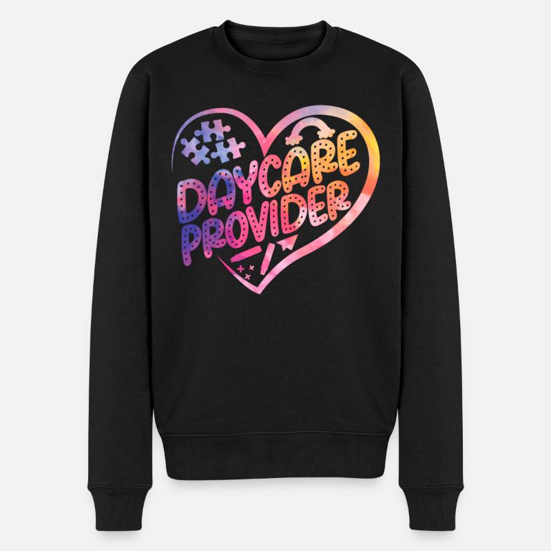 Childcare Daycare Provider Teacher - Männer Premium Bio Pullover - Schwarz