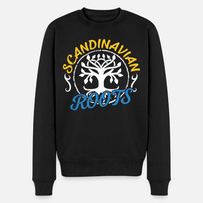 Racines scandinaves Scandinavie suédoise - Pull Premium bio Homme - noir