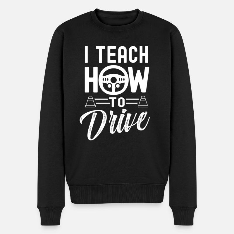Ich Bringe Das Fahren Bei Fahrlehrer Fahrschule - Männer Premium Bio Pullover - Schwarz