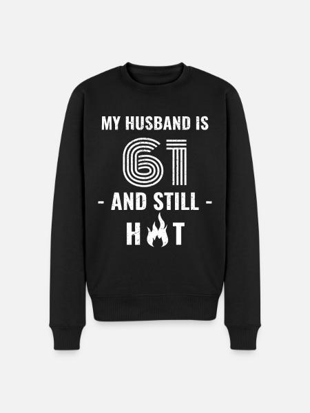 61 years birthday husband - Men's Premium Organic Jumper - black