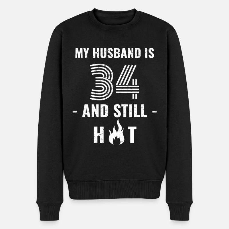 Mari de 34 ans - Pull Premium bio Homme - noir