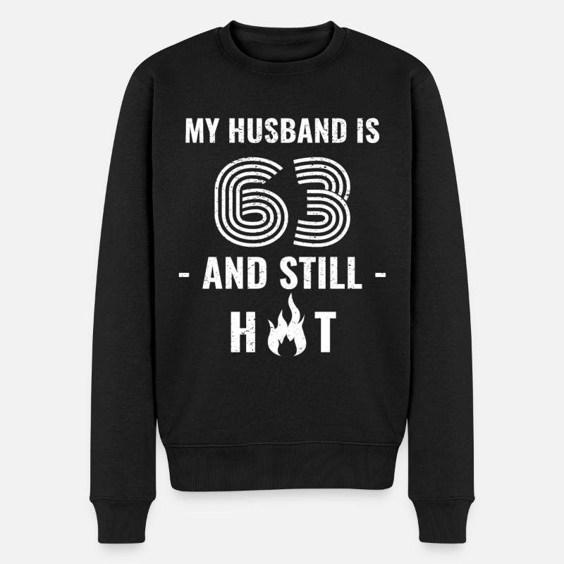 Mari de 63 ans - Pull Premium bio Homme - noir