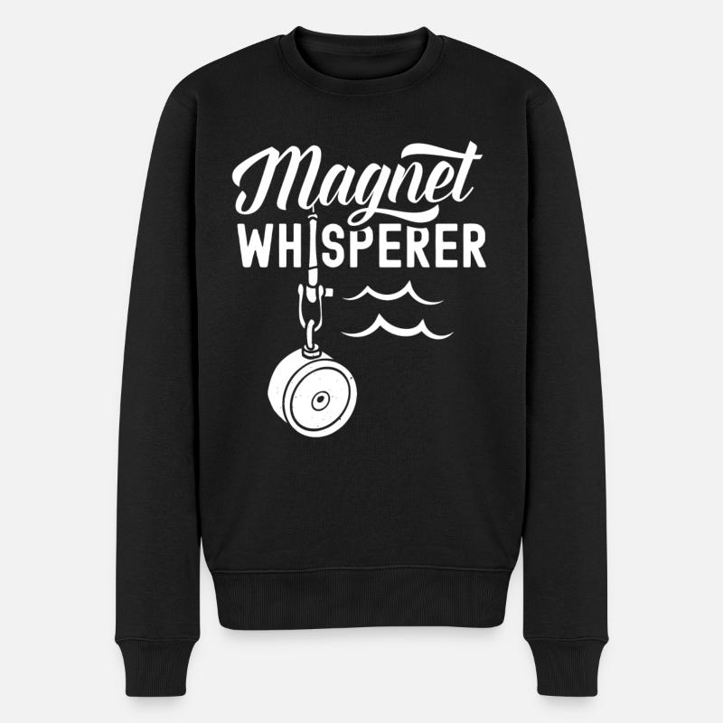 Magnetflüsterer Magnetfischen Magnetfischer - Männer Premium Bio Pullover - Schwarz