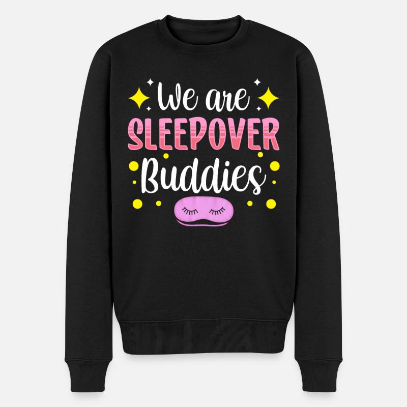 Wir Sind Übernachtung Freunde Übernachten Party - Männer Premium Bio Pullover - Schwarz