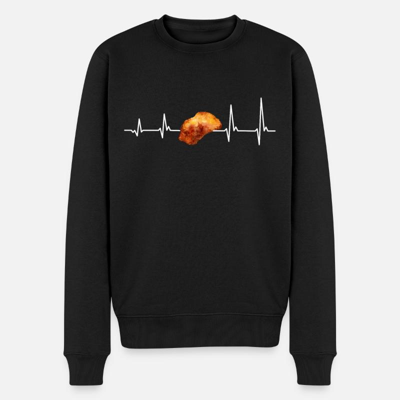 Schnitzelfan Heartbeat Schnitzel - Men's Premium Organic Jumper - black