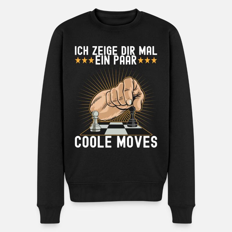 Schach Schachspieler - Männer Premium Bio Pullover - Schwarz
