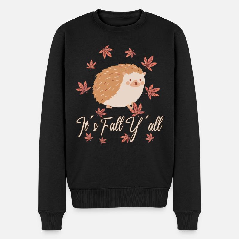 Amateurs de hérissons Thanksgiving automne - Pull Premium bio Homme - noir