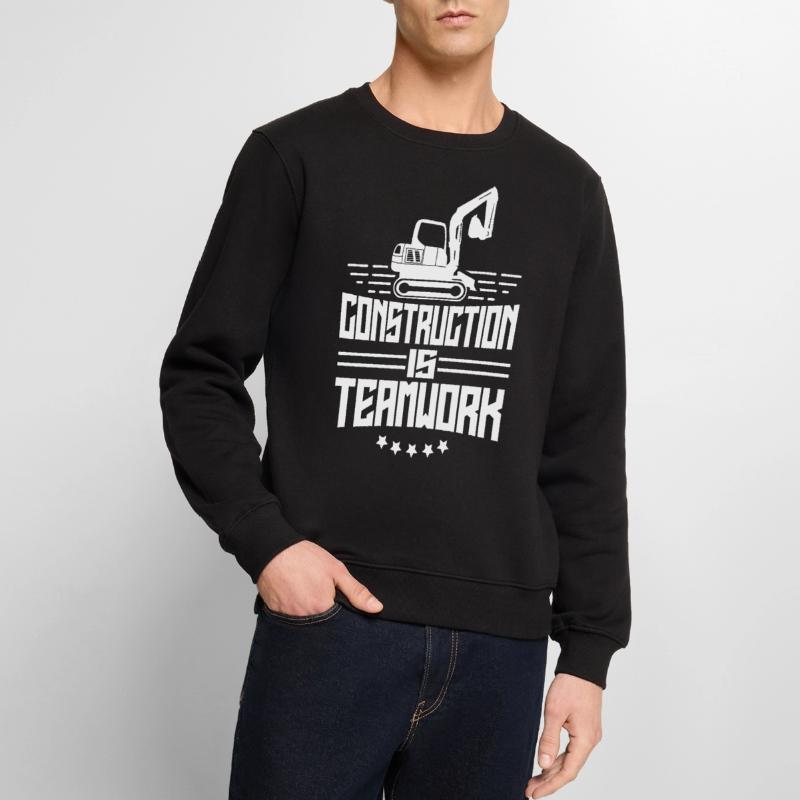 Construction work is teamwork Teamwork Construction Construction site Men's Premium Organic Jumper