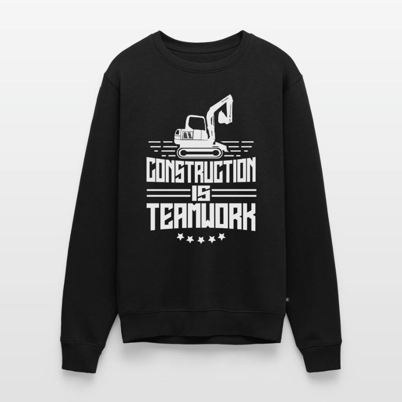 Construction work is teamwork Teamwork Construction Construction site Men's Premium Organic Jumper