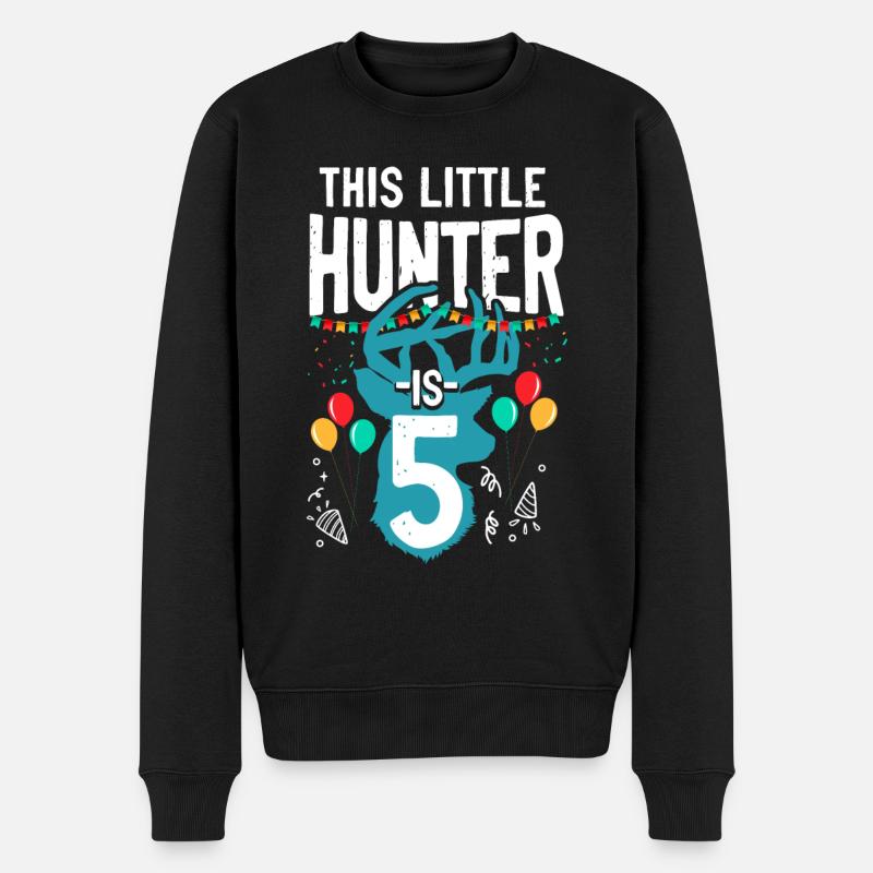 Buck Deer Chasse Hunter Kid - Pull Premium bio Homme - noir