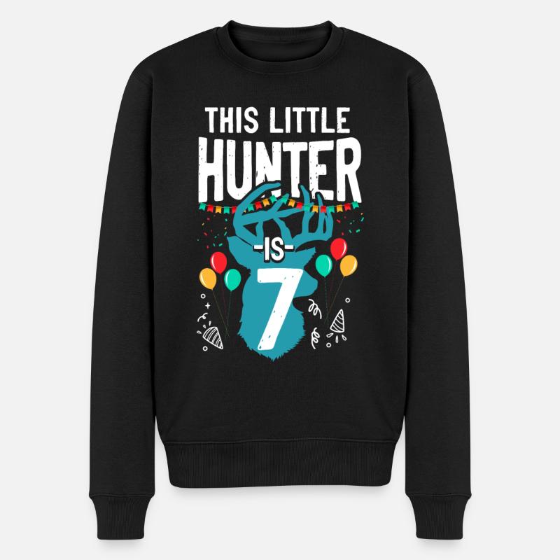 Buck Deer Chasse Hunter Kid - Pull Premium bio Homme - noir