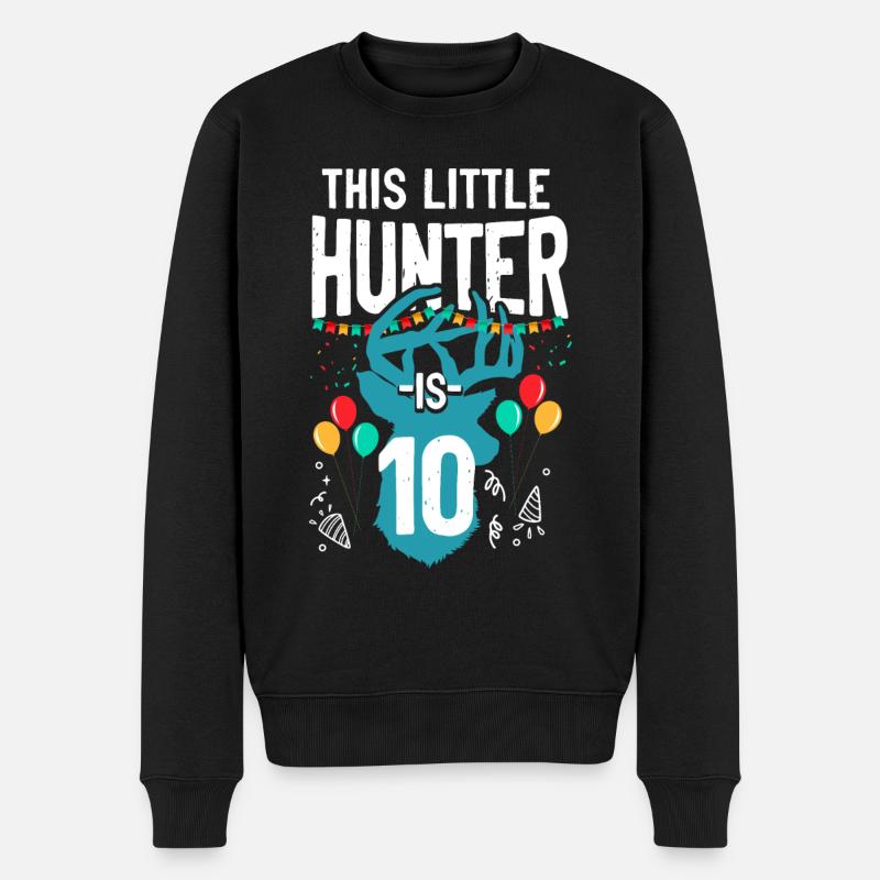 Buck Deer Chasse Hunter Kid - Pull Premium bio Homme - noir