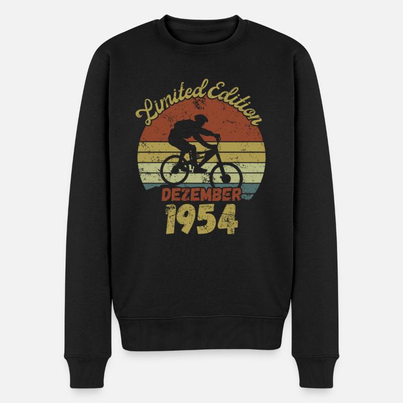Anniversaire Vélo Vélo Décembre 1954 - Pull Premium bio Homme - noir