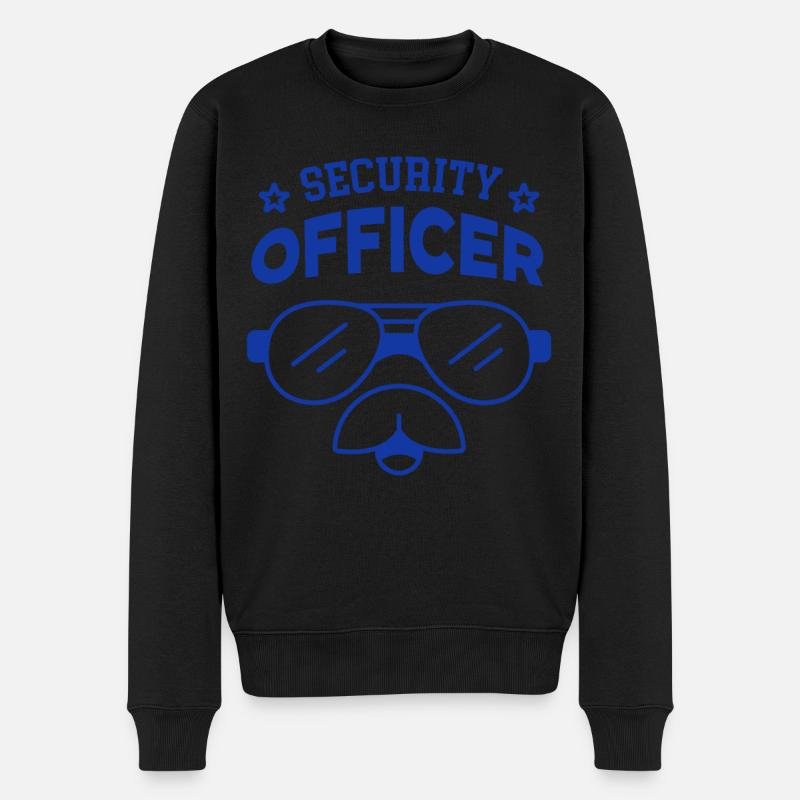 Security Türsteher Sicherheitsmann Sicherheit - Männer Premium Bio Pullover - Schwarz
