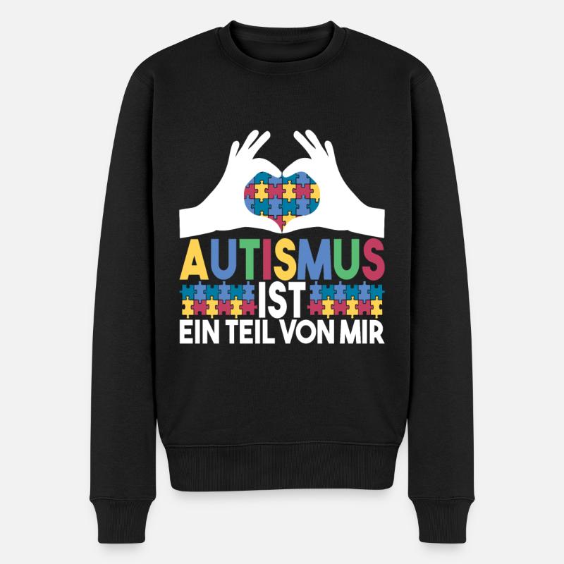 Autist Autismus Autistisch - Männer Premium Bio Pullover - Schwarz