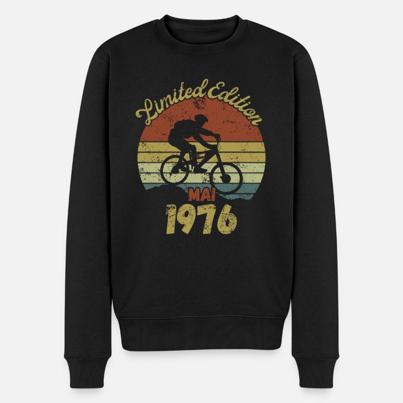 Anniversaire Vélo Vélo Mai 1976 - Pull Premium bio Homme - noir