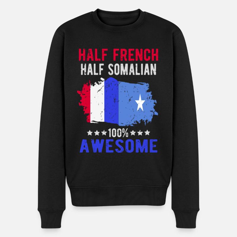 Moitié Français moitié somalien - Pull Premium bio Homme - noir