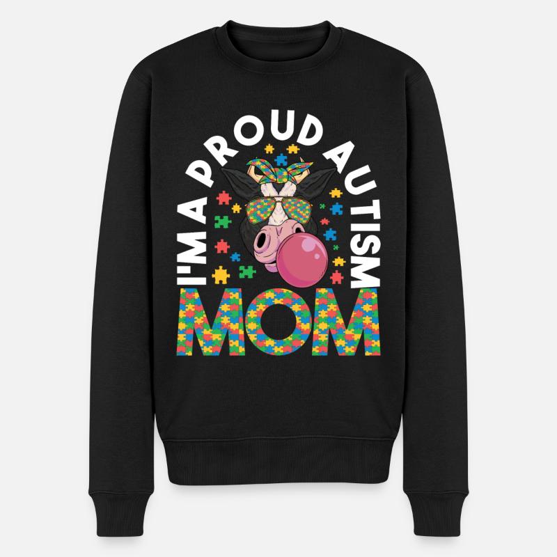 Autisme autistique Mère autiste - Pull Premium bio Homme - noir