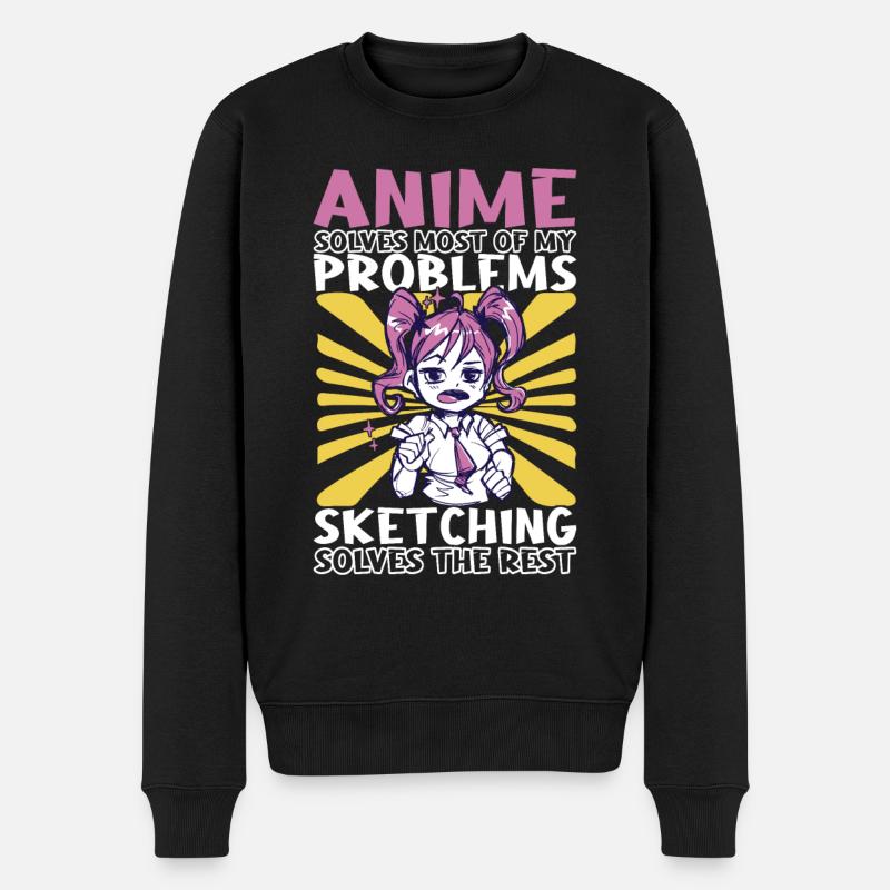 Anime Girl Manga - Pull Premium bio Homme - noir