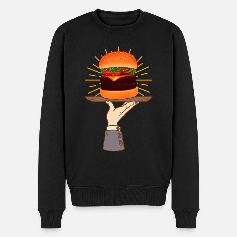 Hamburgers de restauration rapide - Pull Premium bio Homme - noir