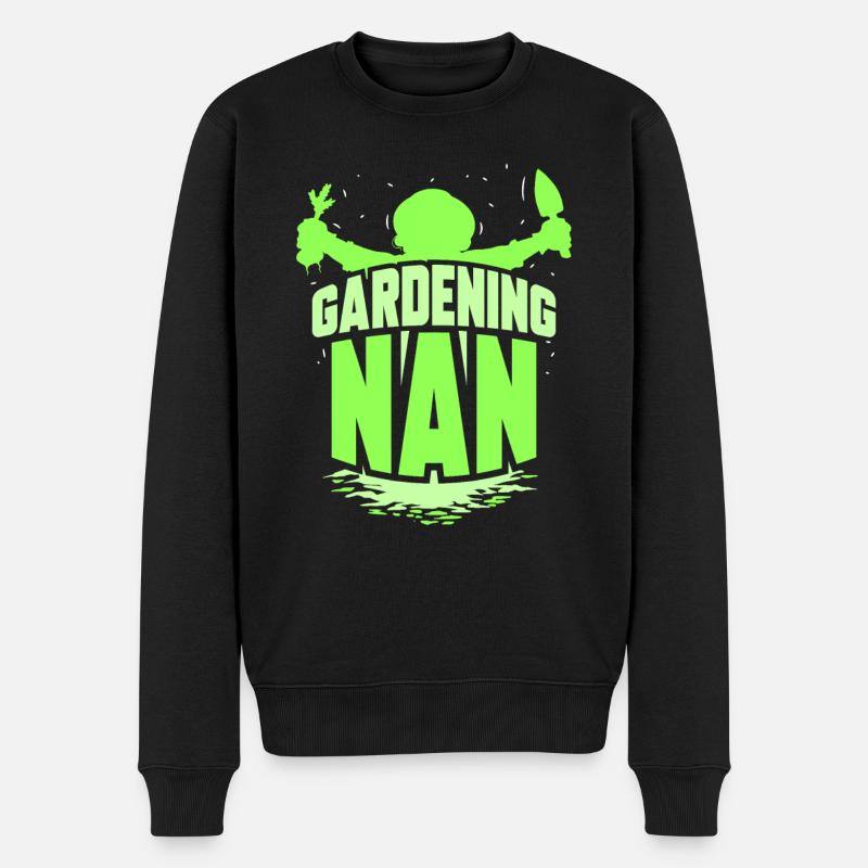 Gartenarbeit Großmutter Garten Oma Gärtnerin - Männer Premium Bio Pullover - Schwarz