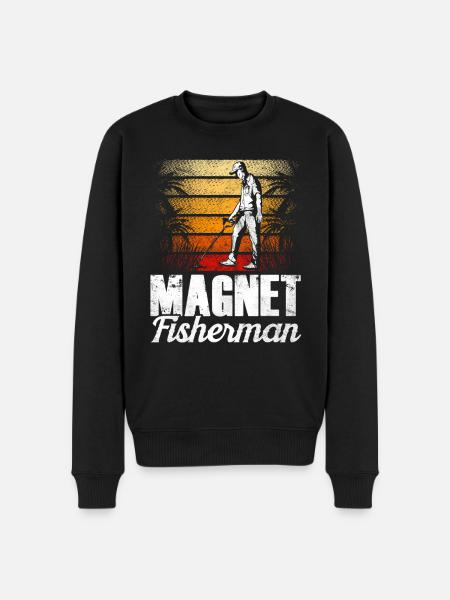 Magnetfischer Magnet Magnetfischen - Männer Premium Bio Pullover - Schwarz