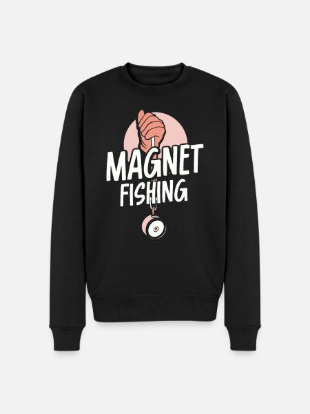 Magnetfischen Magnet Magnetfischer - Männer Premium Bio Pullover - Schwarz