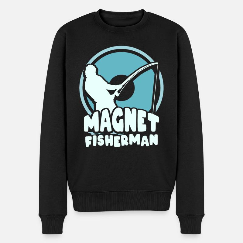 Aimant de pêche magnétique pour pêcheurs magnétique - Pull Premium bio Homme - noir
