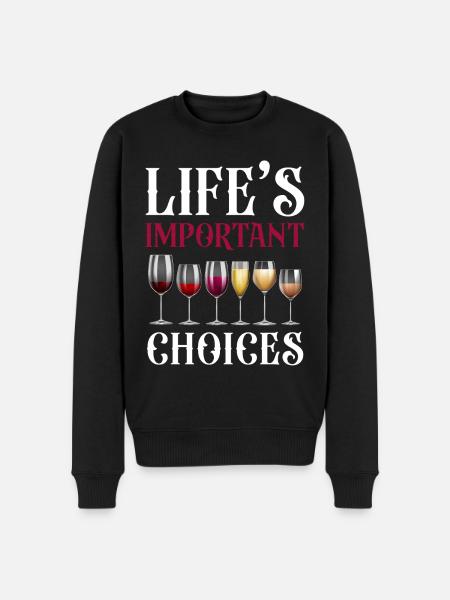 Sommelier Wine Drinking Tasting - Men's Premium Organic Jumper - black