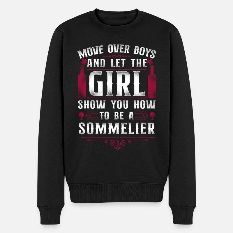 Sommelier Wine Drinking Tasting - Men's Premium Organic Jumper - black