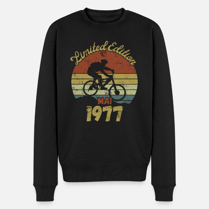 Anniversaire Vélo Vélo Mai 1977 - Pull Premium bio Homme - noir